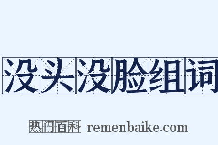 没头没脸组词是什么意思的图片